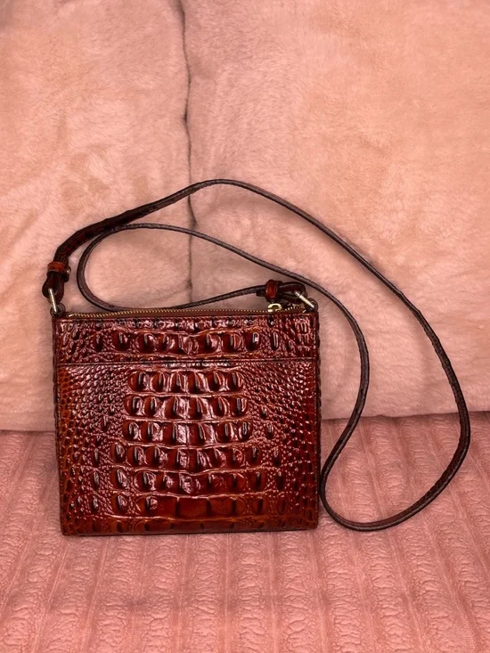 Brahmin Rare Manhattan Pecan Crossbody Bag - Picture 2 of 11